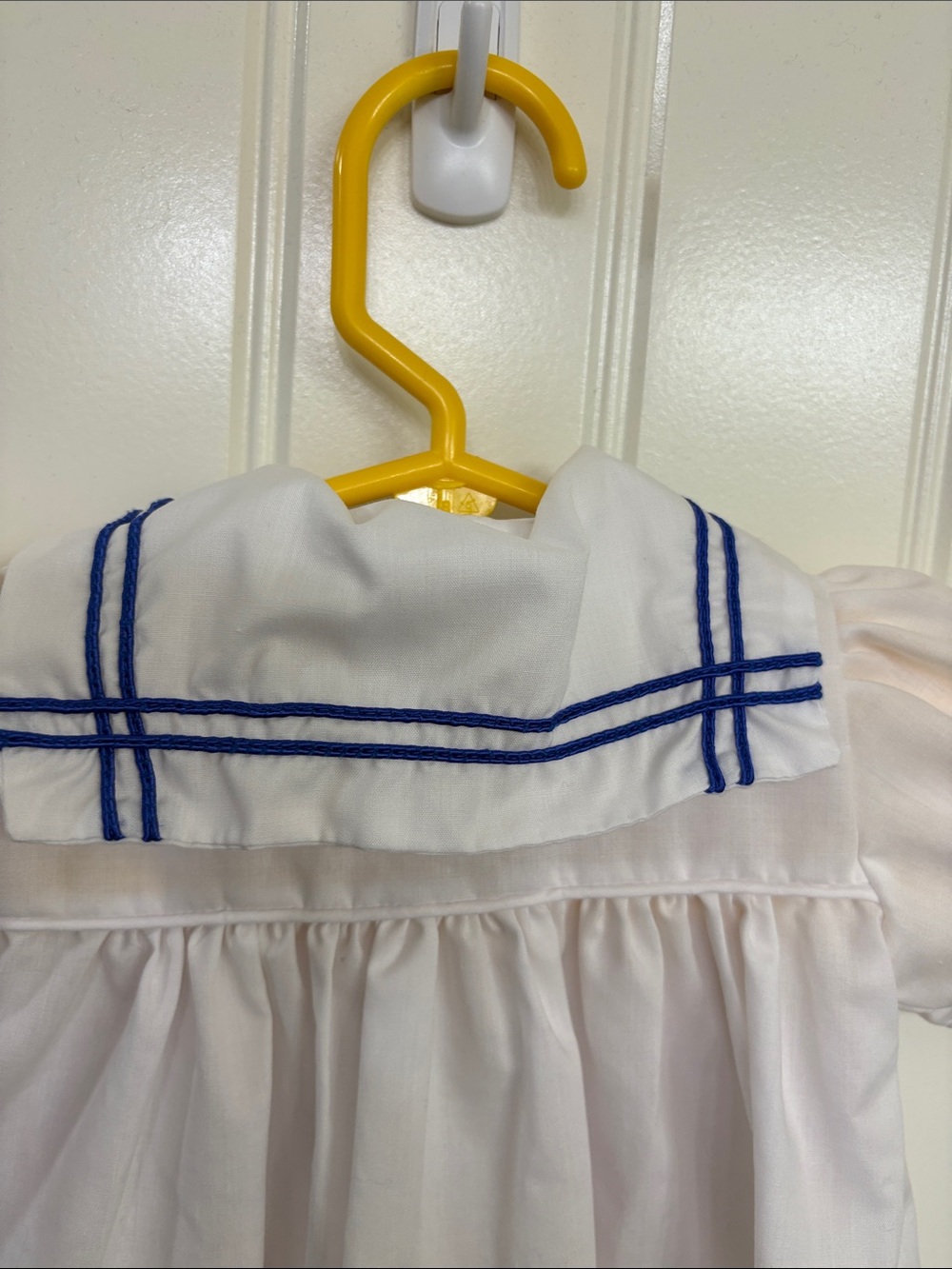 Vintage Alexis White Sailor Dress with Red Ties and Blue Trim - Picture 7 of 13